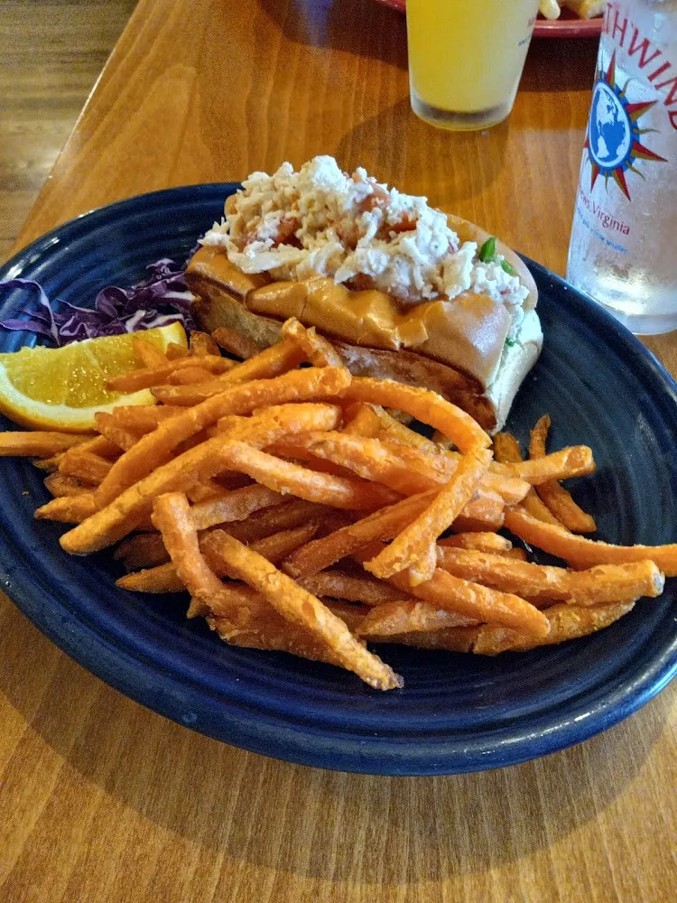 Lobster Roll with Sweet Potato Fries