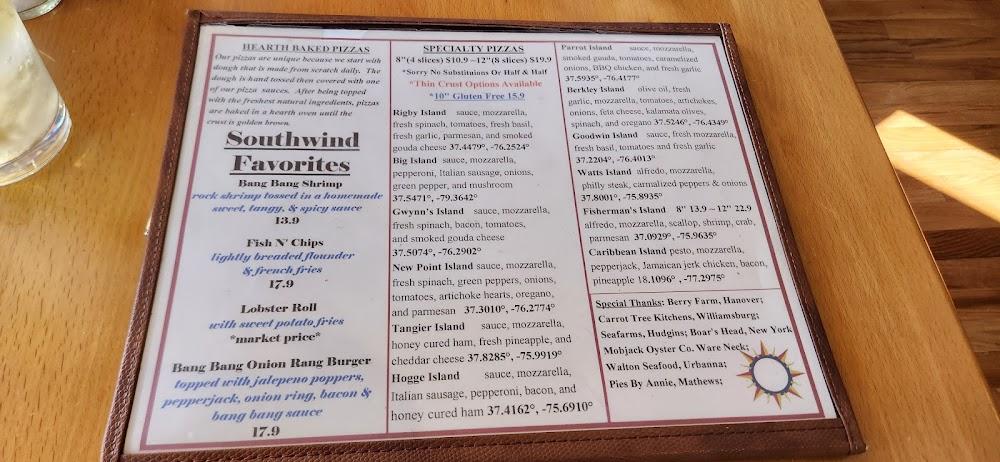 Southwind Pizza Menu image 3